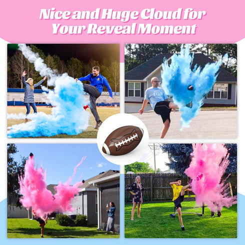 Exciting Gender Reveal Football with Pink & Blue Powder Kit for Baby Reveal Celebrations