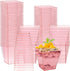 Mifoci 50 Pcs Pink 8 oz Plastic Dessert Appetizer Cups Clear Mini