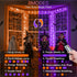 200 6.5ft 6.5ft suddus Color Changing Curtain Lights for Halloween, LED x Hanging String Lights with USB, Curtain Fairy