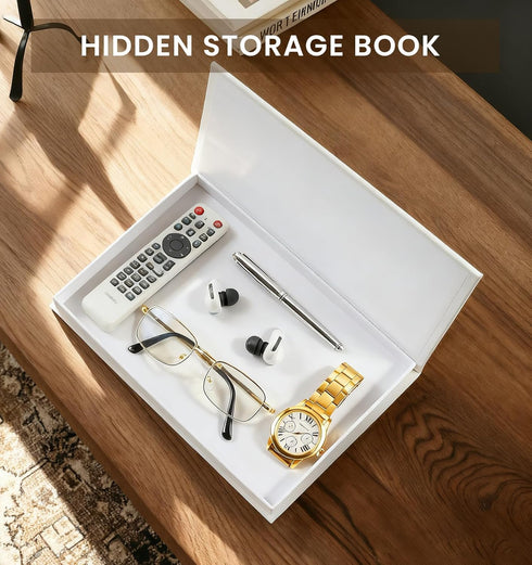 hongqu us Set 3 Aesthetic Decorative Books - Coffee Table Books Decor - Faux Decor Book Storage Box for Decoration