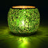 Rancco Glass Votive Candle Holder for Tealight, Romantic Mosaic Cracked Candle Lamp for Table Centerpiece