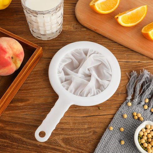 Zopeal 2 Pieces Ultra Fine Mesh Strainer, Nylon Food Juice Strainer with Handle for Kitchen, 120/200 Mesh