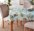 Sana Enterprises Tablecloth, Blue Floral, 60" x 118” Rectangle, Polyester Fabric, Stain and Wrinkle Resistant for