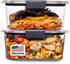 Rubbermaid Brilliance BPA-Free Food Storage Containers, Medium Deep, 4.7 Cup, 2-Pack, Airtight & Leak-Proof