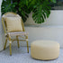 weruisi D21x H10 Woven Inflatable Ottoman with Air Pump Outdoor Indoor Pouf Patio Footrest Stool with Portable Handle