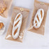 Farsheo 100PCS Packaging Sticker(14"Kraft 100PCS) French Bread Bags Bakery Bags with Clear Window Large Baguette Bread