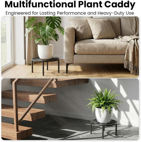 2-Pack Use(10.24" TOSKING Plant Stands - Heavy Duty Low Plant Stand, No Assembly Required Risers for Potted Plants