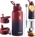 Lexlion Tea Infuser Water Bottle 32 Oz Triple Wall Insulated Stainless Steel,
