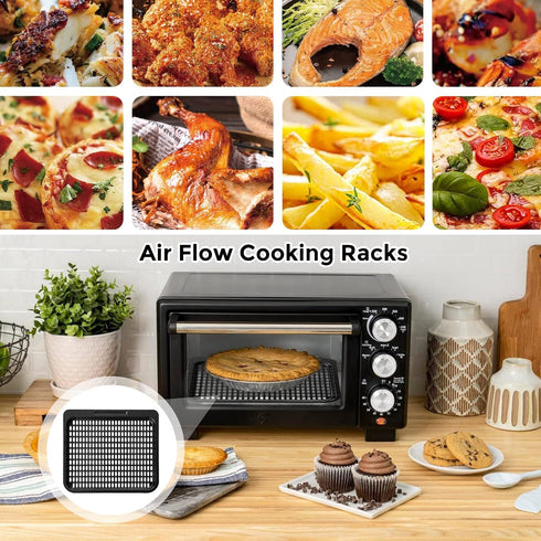 Air Fryer Cooking Tray for Instant Vortex Plus10 Qt, 2 PCS Nonstick Replacement Rack Parts for PowerXL