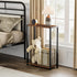 Homleke 7.1" 16.9" 23.6" Narrow Side Table with Magazine Holder, Skinny End Table Perfect for Small Spaces