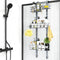 ODesign Over The Door Shower Caddy, 3-Tier Adjustable Hanging Shower Caddy with