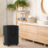 Simple Houseware Laundry Basket Hamper with Wheels, 13"L x 16"W x 24"H (82 Liters), Black