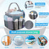 Attmu Portable Mesh Shower Caddy with 8 Pockets for College Dorm Room Essentials, Quick Dry Shower Bag for Bathroom