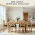 Set 2 17"x16"x3" AddGrace Chair Cushions for Dining Chairs of Non-Slip Kitchen Seat Cushions with Ties Tufted Thick