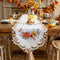 Jovialix Thanksgiving Fall Table Runner 90 Inches Long - Ivory Cutwork Lace with