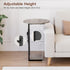 32" Vagusicc C Shaped End Table, Adjustable Height Small Side Table for Couch and Recliner, Tall Couch Side Table Slide