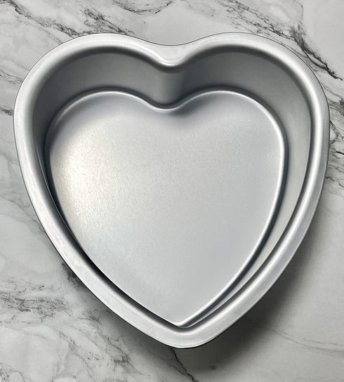 Heart-shaped Cake Pan, Aluminum, 8-inch Deep, 3-inch for Weddings, Parties, Family Occasions