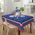 KORVITA 60x84 Inch Patriotic Rectangle Tablecloth Memorial Day Independence Day American Flag Washable Microfiber