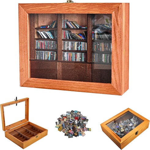 Anxiety Bookshelf with 200 Unique Miniature Books - 9.84 x 7.87 Inches