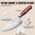 TUO Rocker Knife, 7 inch Salad Chopper Chef Knife for Herb Rocking and Veggie Chopping