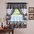 Printed Cottage Tier and Swag Window Curtain Set - 57 Inch Width, 36 Inch Length - Mason Jars