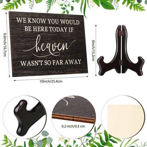 Wooden Wedding Memorial Plaques for Loved Ones Lost in Memory, We Know You Would Be Here Today Table Sign