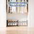 2 Closet, ENJOYBASICS Expandable Shoe Rack, Tier Adjustable Shoe Organizer Shelf for Black Metal Free Standing Shoe