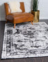 Unique Loom Sofia Collection Area Rug - Salle Garnier, 2' 2" x 3' 1", Black/Ivory Rectangle