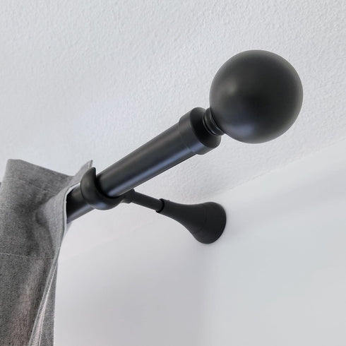 Heavy Duty Curtain Rod Brackets for Wall, 6 inch Extra Long Holder for Heavy Curtains, for 3/4 to 1 inch Rods, Set of