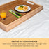 Set 3 Prosumers Choice Wooden Tray - Light Brown Serving Trays with Handles - Nesting Design for Space Saving - Wooden