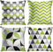 ArtSocket Set of 4 Decorative Throw Pillow Covers, Green Black Lime Mosaic Pattern, 18x18 Inches Square Pillowcases