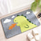 Molesun Dinosaur Bath Mat Non Slip, Soft Shower Rug Plush Microfiber Water Absorbent Thick Shaggy Floor Mats for