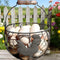 LINCOUNTRY. Chicken Wire Egg Basket for Gathering Fresh Eggs, Round Metal Egg