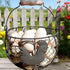 LINCOUNTRY. Chicken Wire Egg Basket for Gathering Fresh Eggs, Round Metal Egg