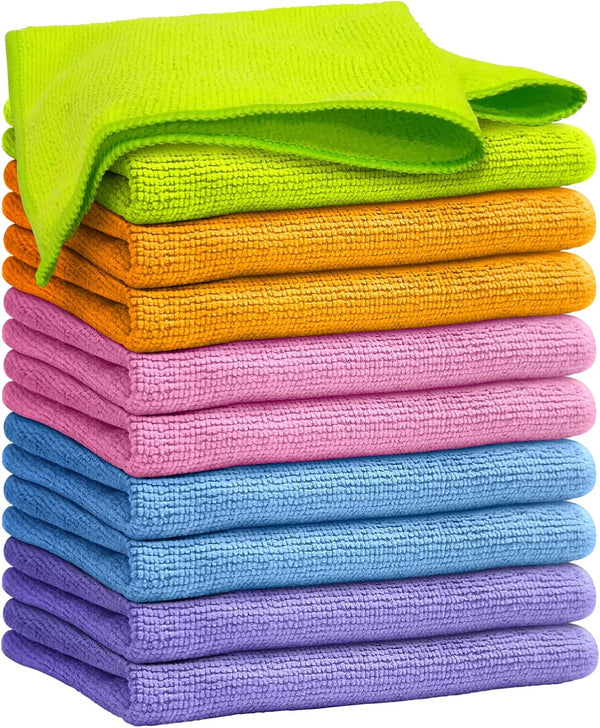 FGSAEOR Microfiber Cleaning Cloth, All Purpose Cleaning Rag - Ultra Absorbent Microfiber