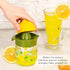 Crystalia Manuel Citrus Juicer with Glass Storage Jar - Handheld Juice Press Extractor for Lemon, Orange, Lime,
