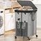 ZATOCL 40 Gal Large Laundry Hamper with Lid, Rolling Laundry Basket with Wheels,