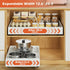 Pull Out Cabinet Organizer, Expandable Pull Out Drawers (12.6"-20.5") for Kitchen Cabinet Organization - 1 Pack White