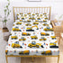 3D 1 2 Yasida Full Size Bed Sheets Boys Full Car Fitted Sheet Cartoon Excavator Truck Lifter Bedding Printed Washable