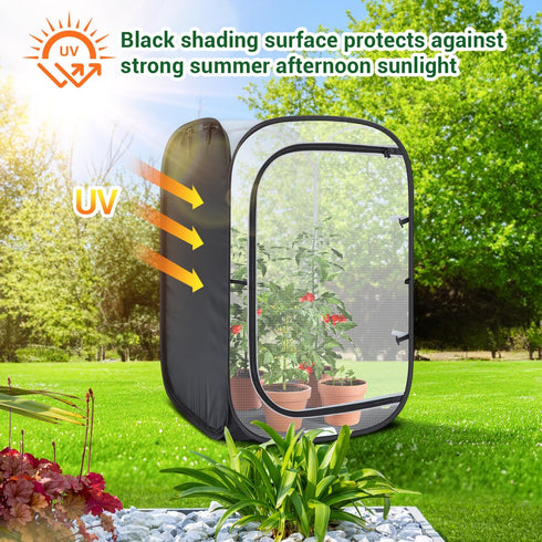 Ohuhu Mesh Plant Cover, Pop Up Garden Plant Protector Strawberry Cover Wind Protection for Plants Outdoor - Plants