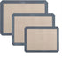 3-Pack Non-Stick Reusable Silicone Baking Mat, Perfect for Oven, Great for Baking Cookies, Pizza, Food-Grade Silicone
