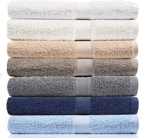 Crystal Towels Bath Towel Set Pack of 7 (27 x 52 Inches)