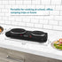 Elite Gourmet EDB-302BF Black Countertop Double Cast Iron Burner, 1500 Watts, Easy to Clean