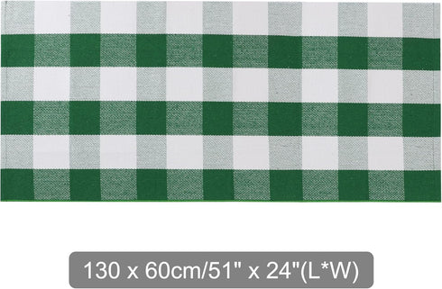 uxcell Buffalo Check Rug, Plaid Outdoor Rug, Layered Door Mat for Front Porch, Runner, Bedroom, Kitchen, 51"x24"