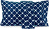 Elegant Comfort 2-Piece Pillowcase Set - King Size, 1500 Premium Microfiber, Bloomingdale Pattern Navy Blue