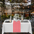 12 Pack 14 108 Inch. Red Gingham Checkered Premium Disposable Plastic Table Runner x Table Runner for Dinner Parties