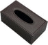 KINGFOM Rectangular PU Leather Tissue Box Cover - Brown Napkin Holder for Bathroom, Home, Office, Car