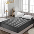 HYLEORY California King Mattress Pad, Quilted Fitted Cooling Mattress Protector, Dark Grey