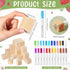 75 50 24 Qilery Pcs Baby Shower Games Sign Kit Including Decorate a Block Game Sign DIY Blank Wooden Block Acrylic