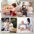 Bamboo Bed Table Tray with Support Bar and Foldable Legs, Breakfast Food Trays Table for Bed Sofa Eating and Laptops
